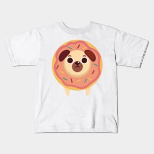 Pug Dog Donut Kids T-Shirt